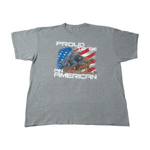 Proud to be an American T-shirt size XXL Soldiers Flag War Veteran Military Army